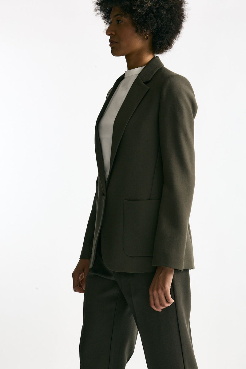 Giacca monopetto verde militare women Grifoni - 1