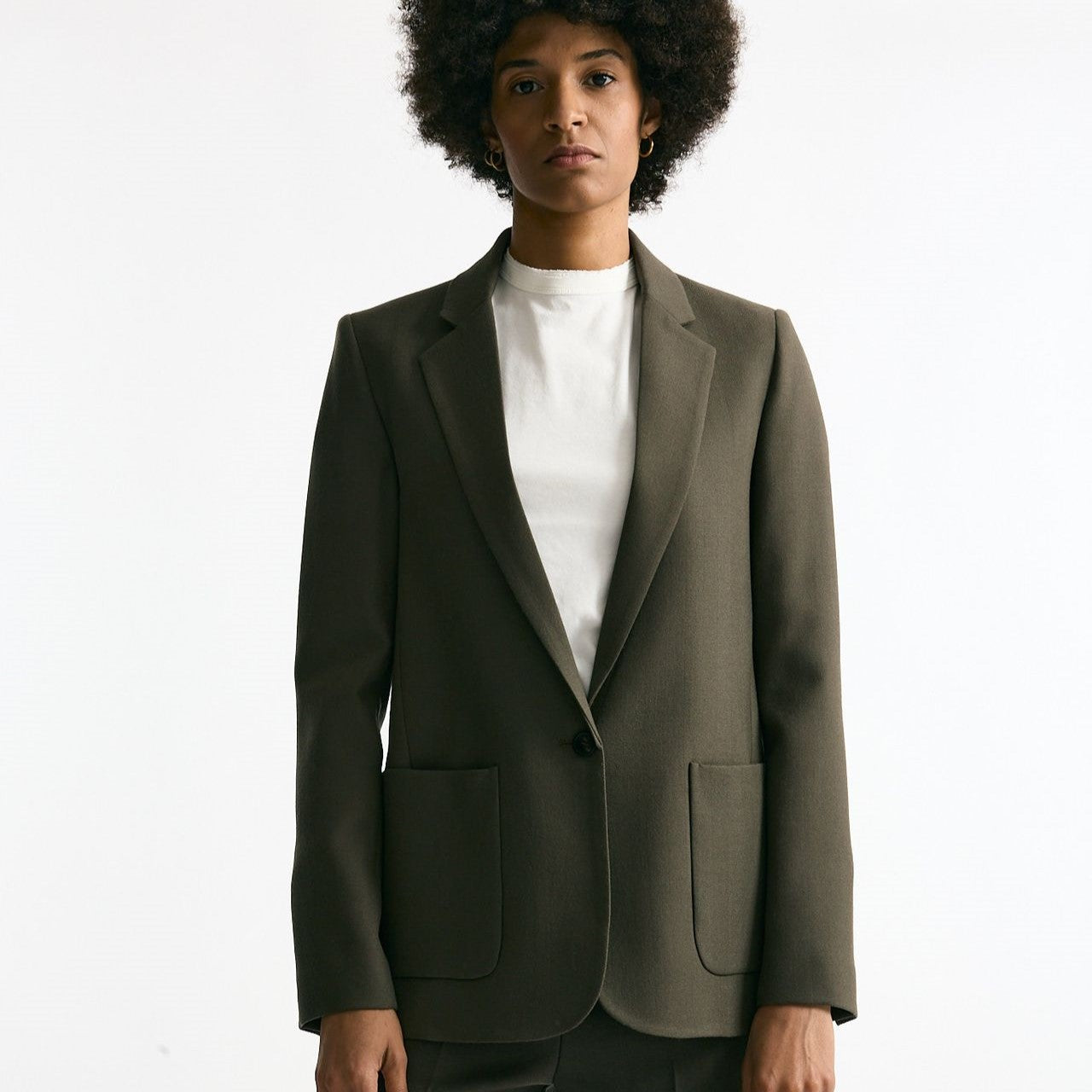 Giacca monopetto verde militare women Grifoni - 8