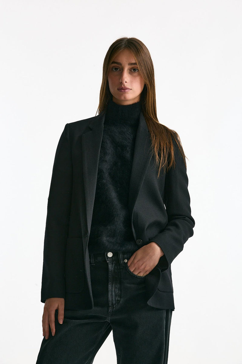 Giacca monopetto in lana nero women Grifoni - 1