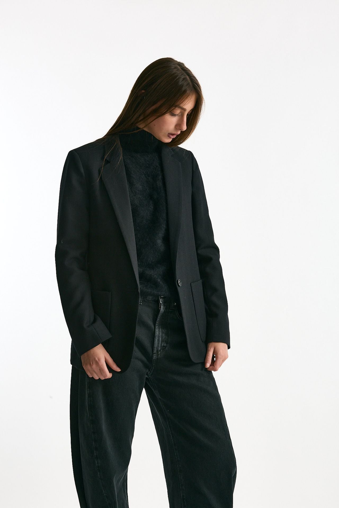 Giacca monopetto in lana nero women Grifoni - 3