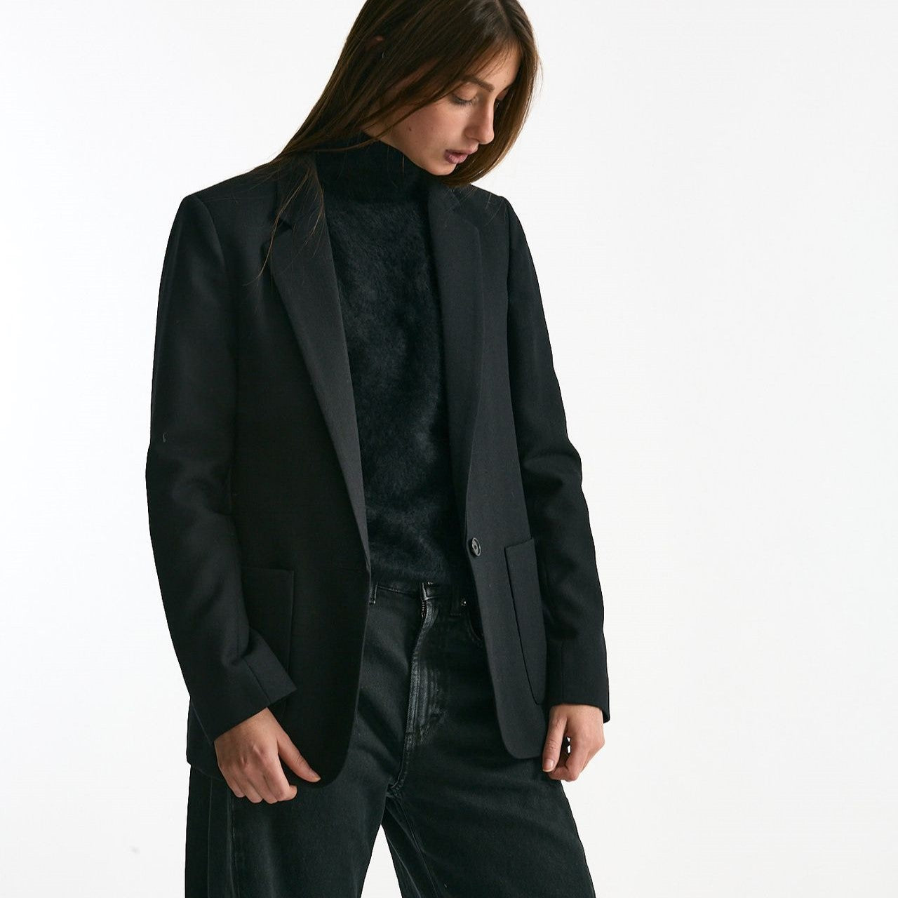 Giacca monopetto in lana nero women Grifoni - 7