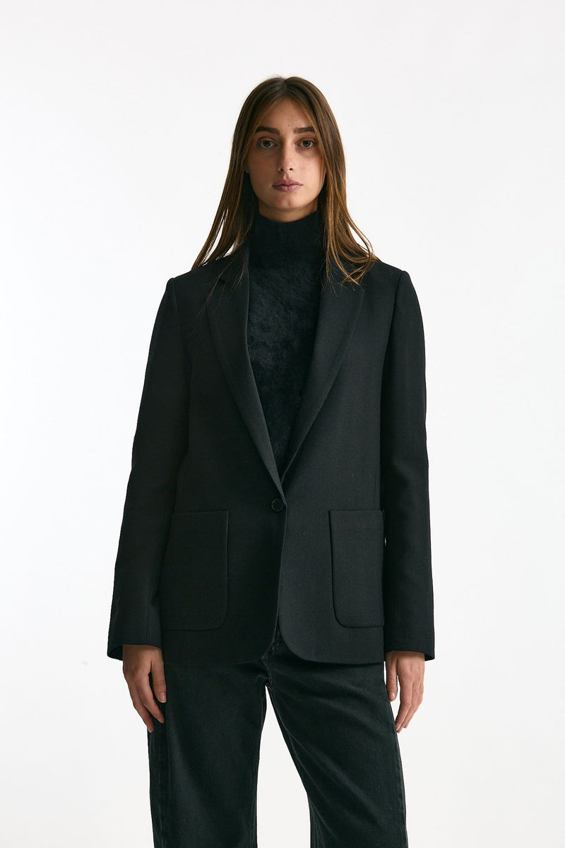 Giacca monopetto in lana nero women Grifoni - 6