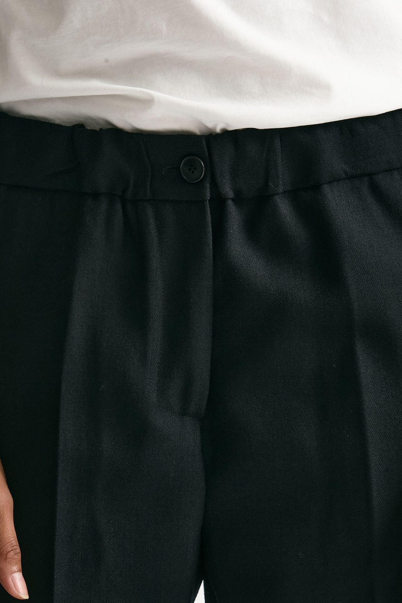 Pantalone morbido in lana nero women Grifoni - 5