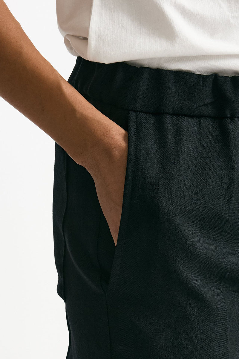 Pantalone morbido in lana nero women Grifoni - 6