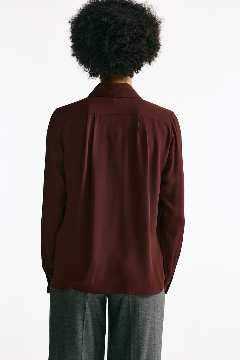 Camicia serafino misto seta bordeaux women Grifoni - 3