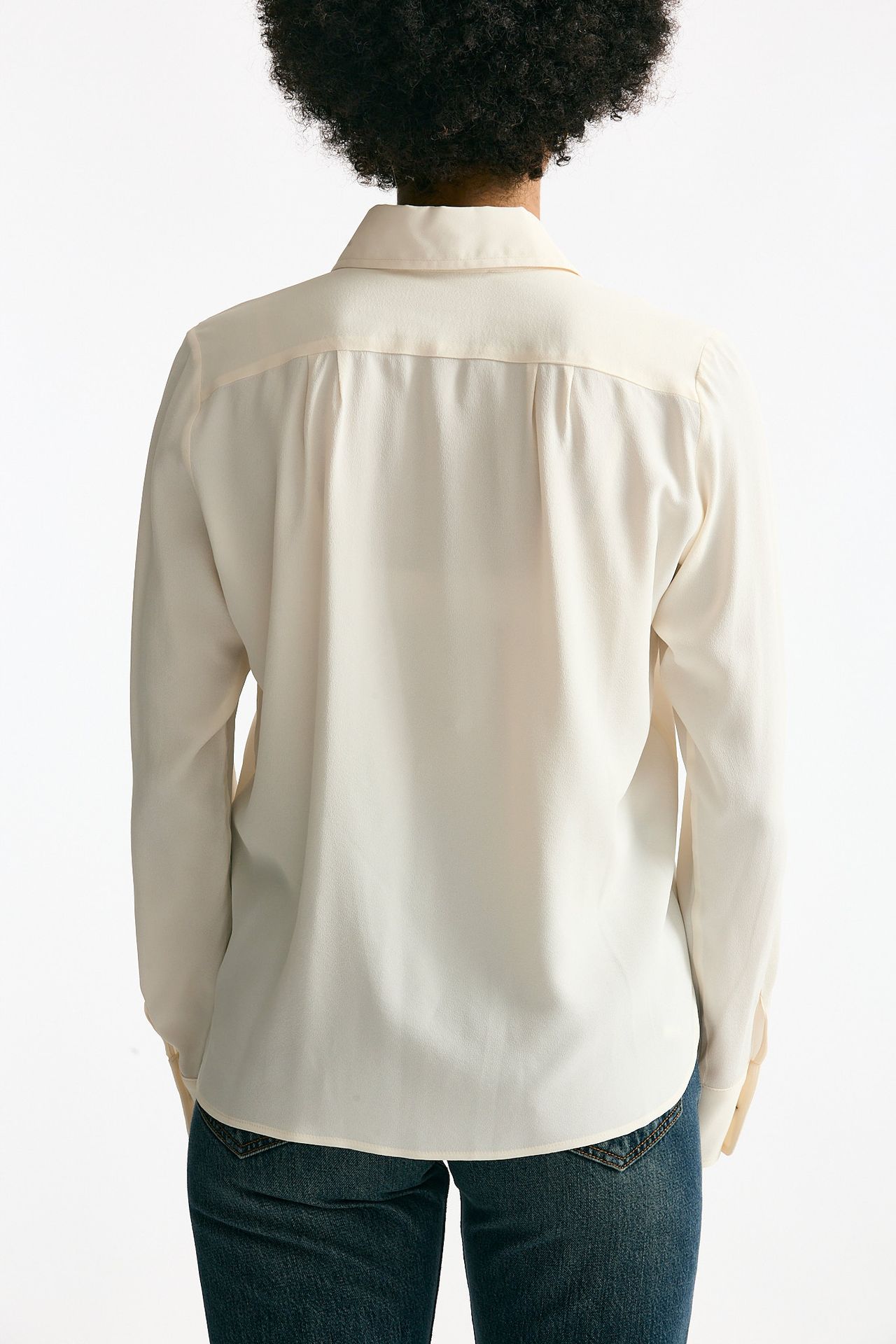 Camicia serafino misto seta crema women Grifoni - 4