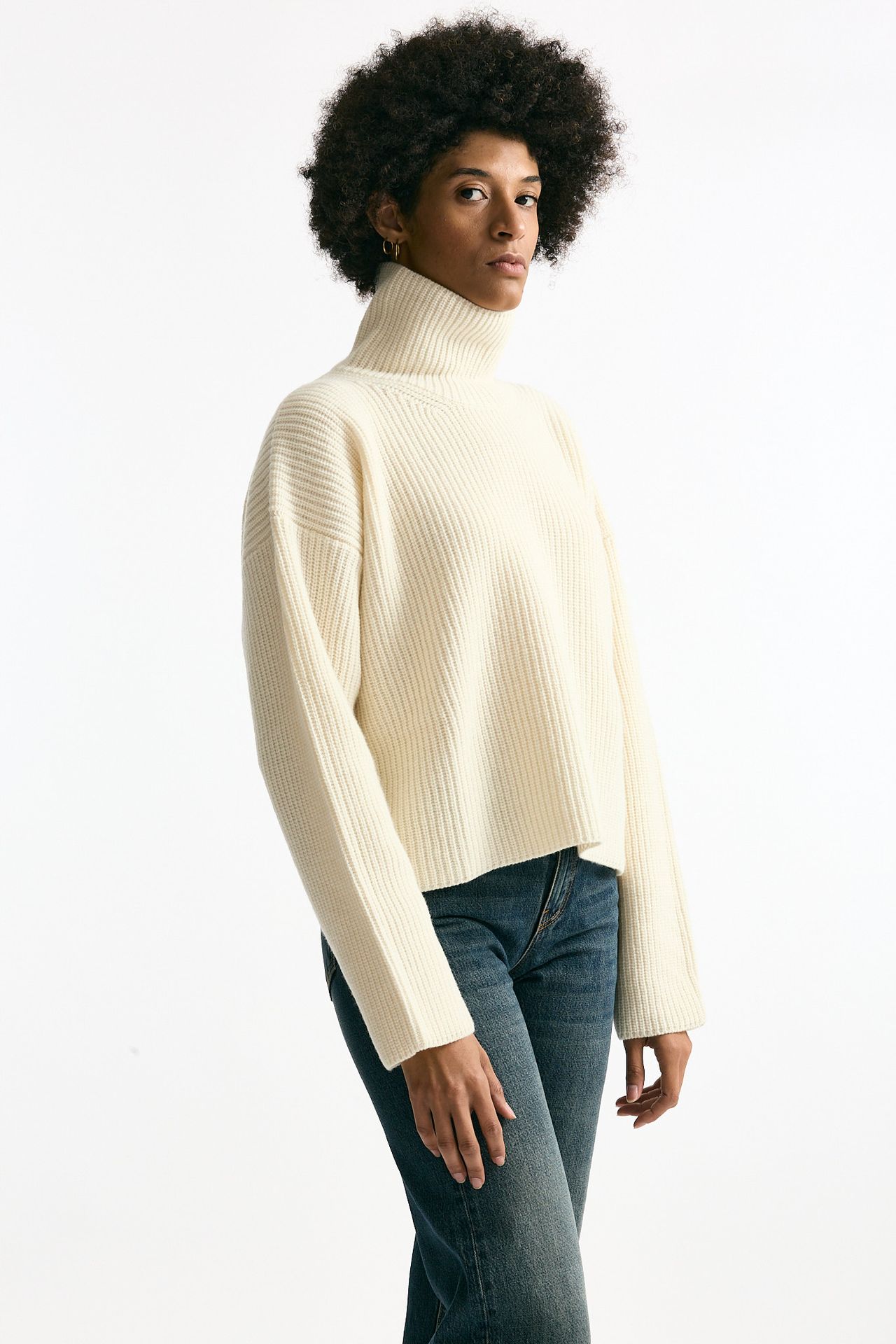 Maglia dolcevita in lana bianco women Grifoni - 1