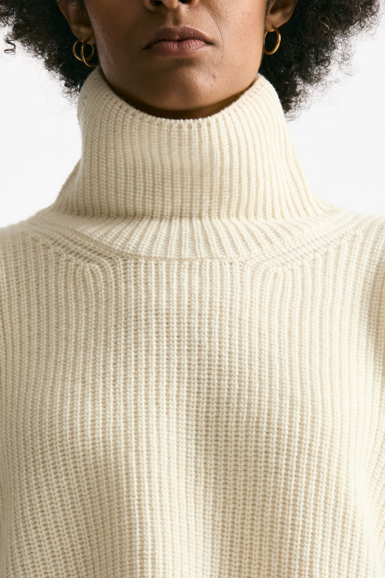 Maglia dolcevita in lana bianco women Grifoni - 5