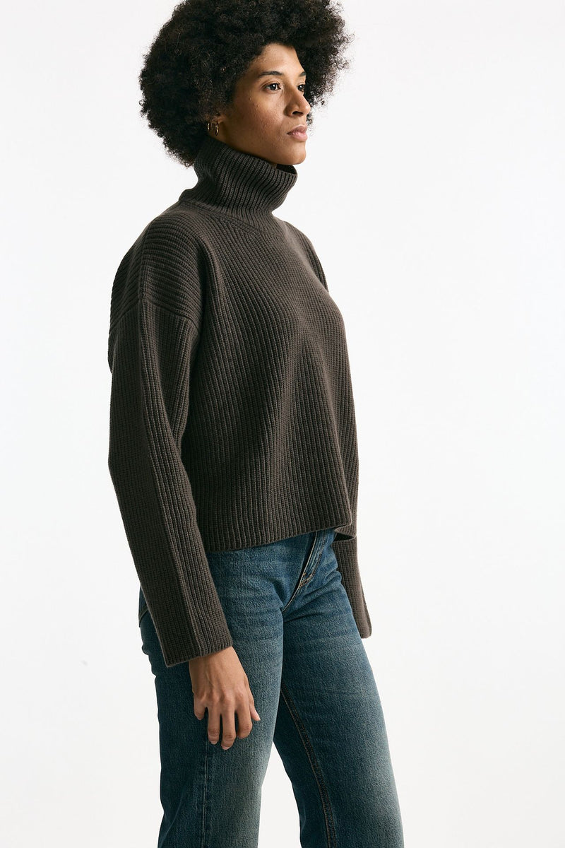 Maglia dolcevita in lana fango women Grifoni - 2