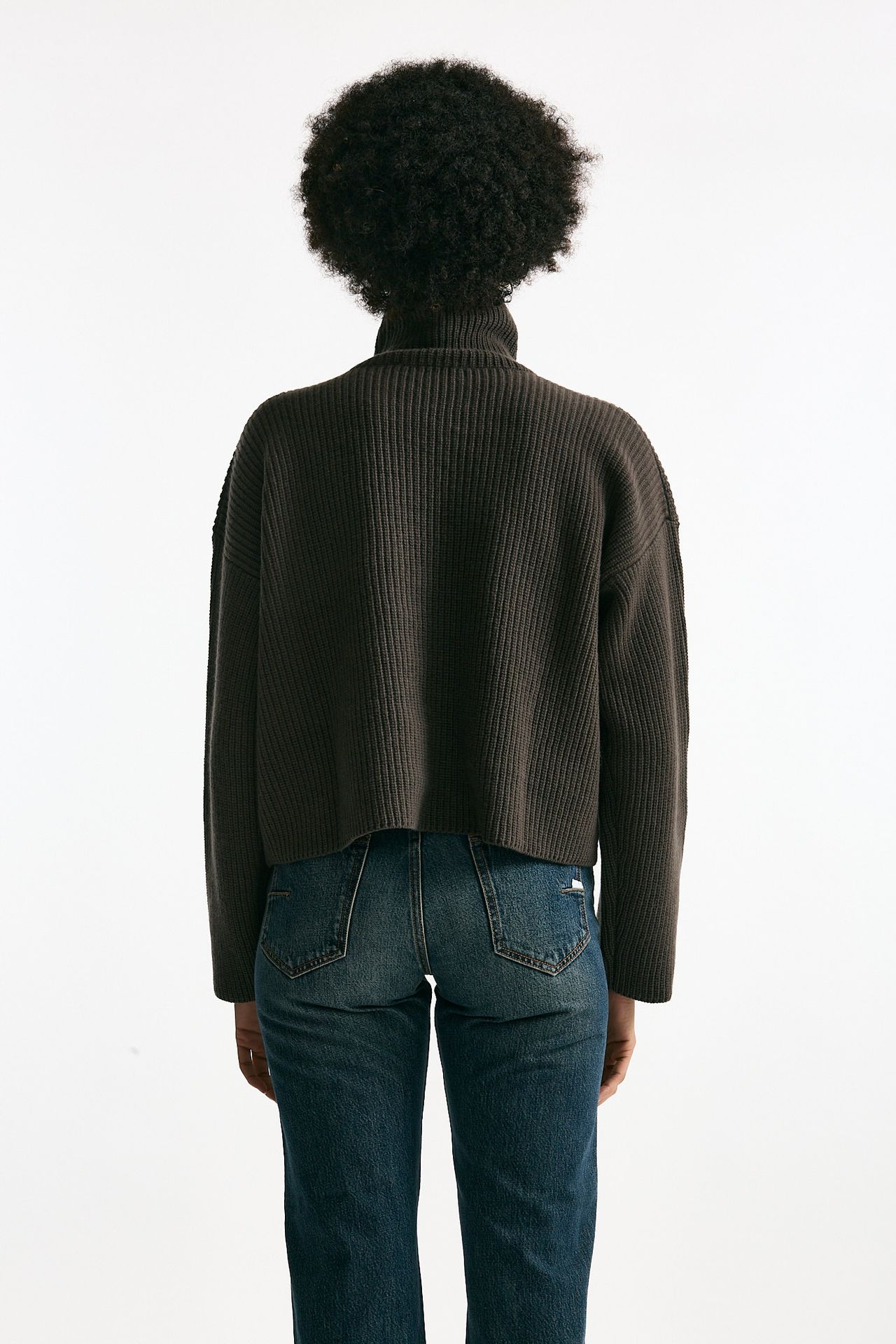 Maglia dolcevita in lana fango women Grifoni - 3