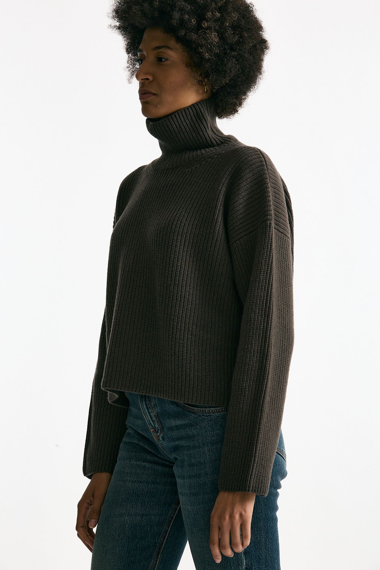 Maglia dolcevita in lana fango women Grifoni - 4