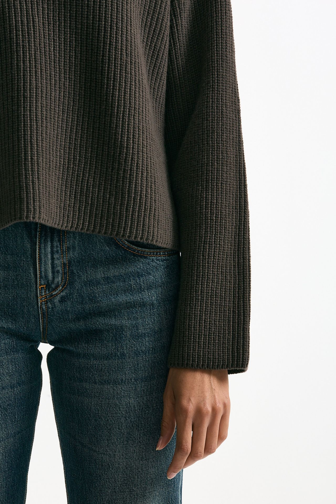 Maglia dolcevita in lana fango women Grifoni - 6