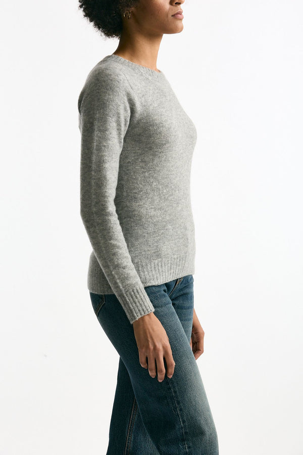 Maglia in cachemire e seta grigio melange women Grifoni