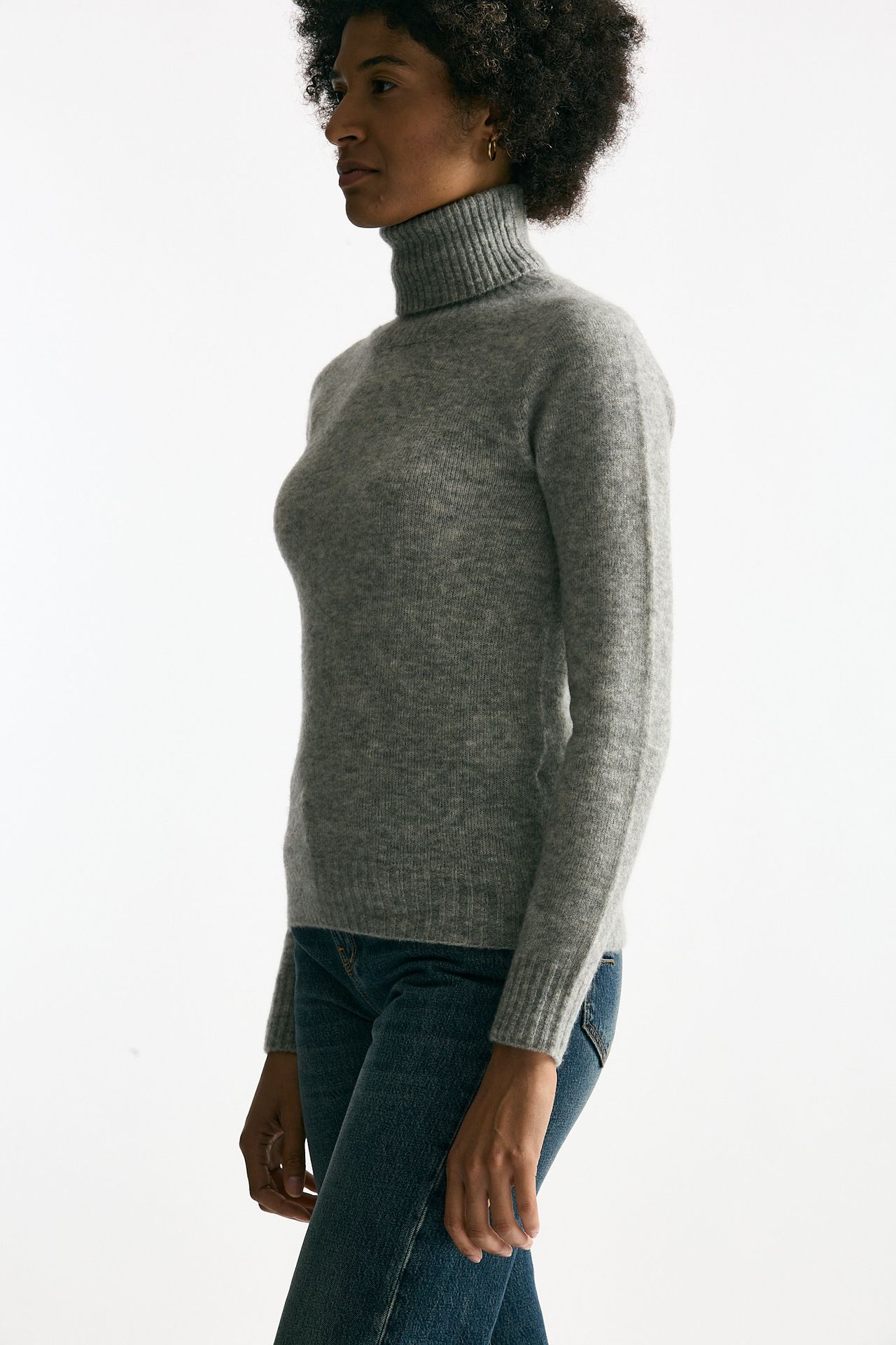 Dolcevita in cachemire e seta grigio melange women Grifoni - 2