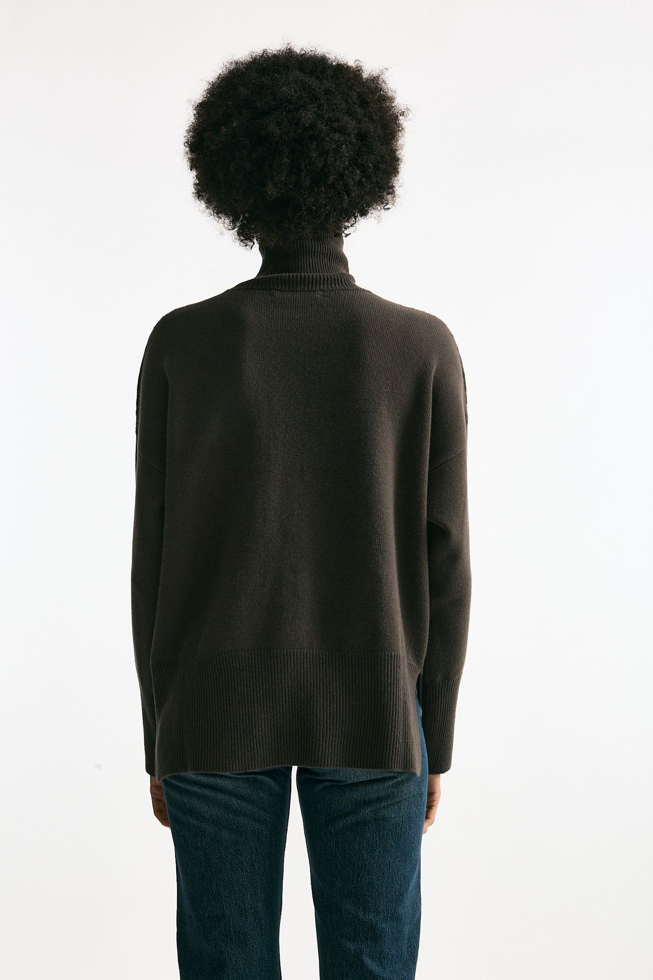 Maglia dolcevita over in lana fango women Grifoni - 3