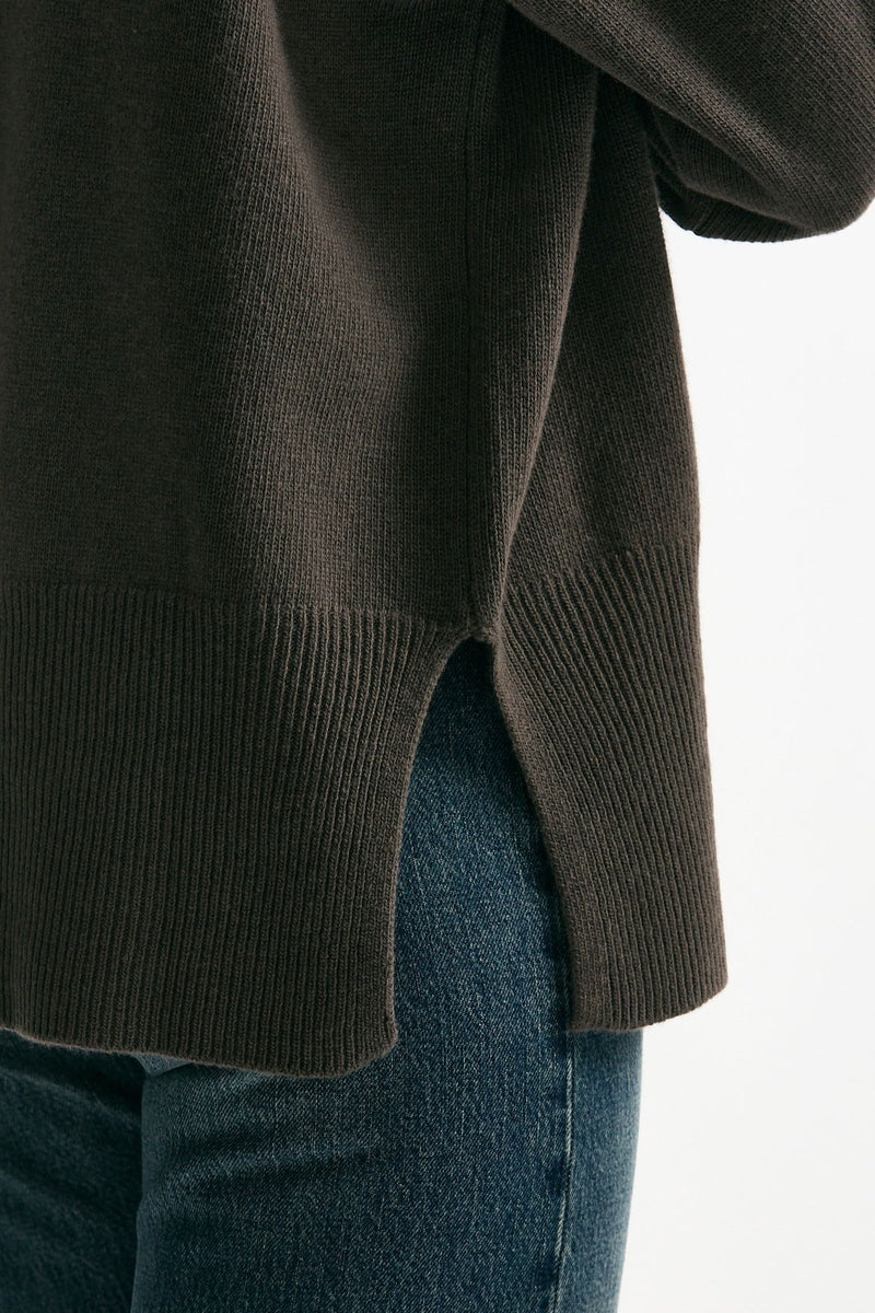 Maglia dolcevita over in lana fango women Grifoni - 6