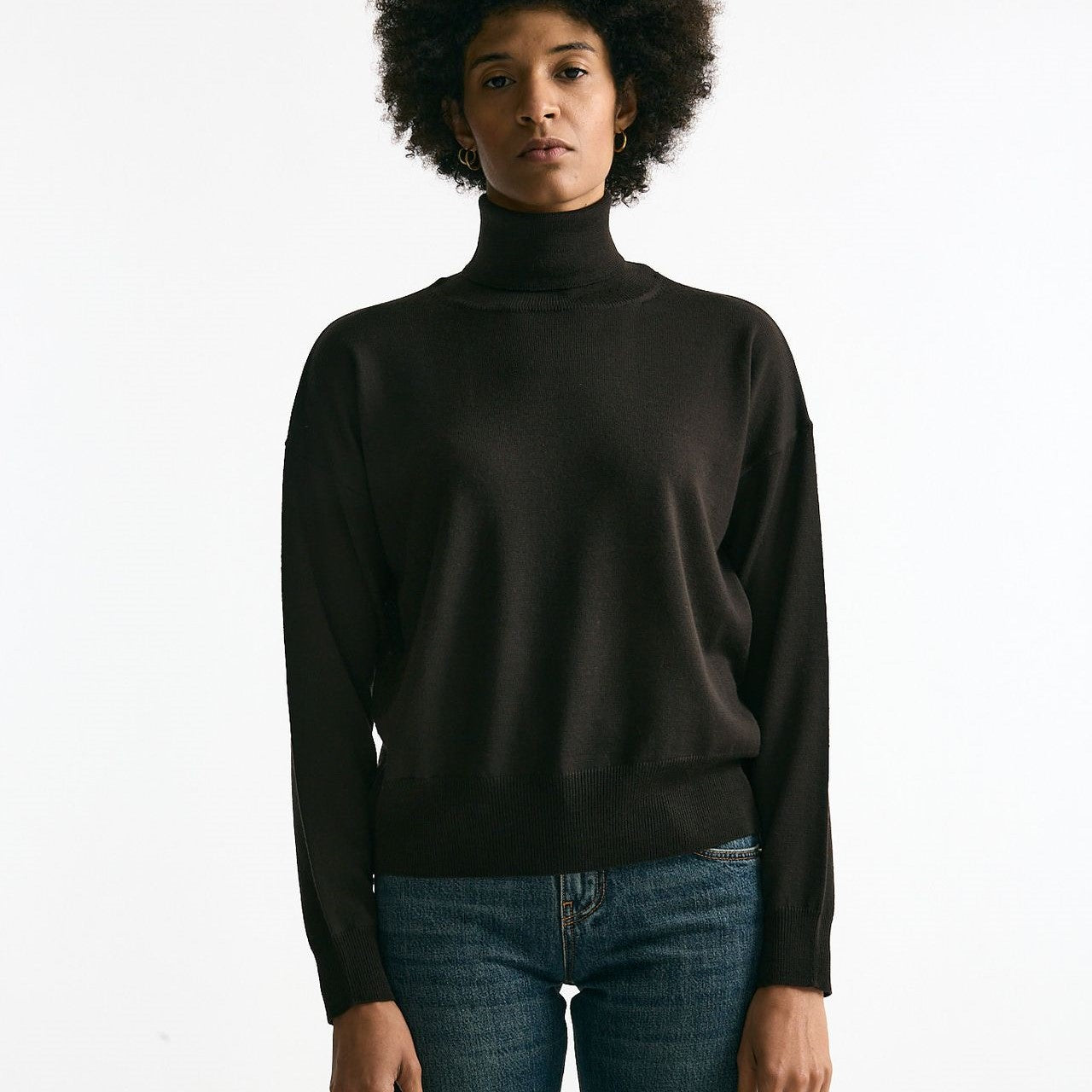 Maglia dolcevita over in lana fango women Grifoni - 7