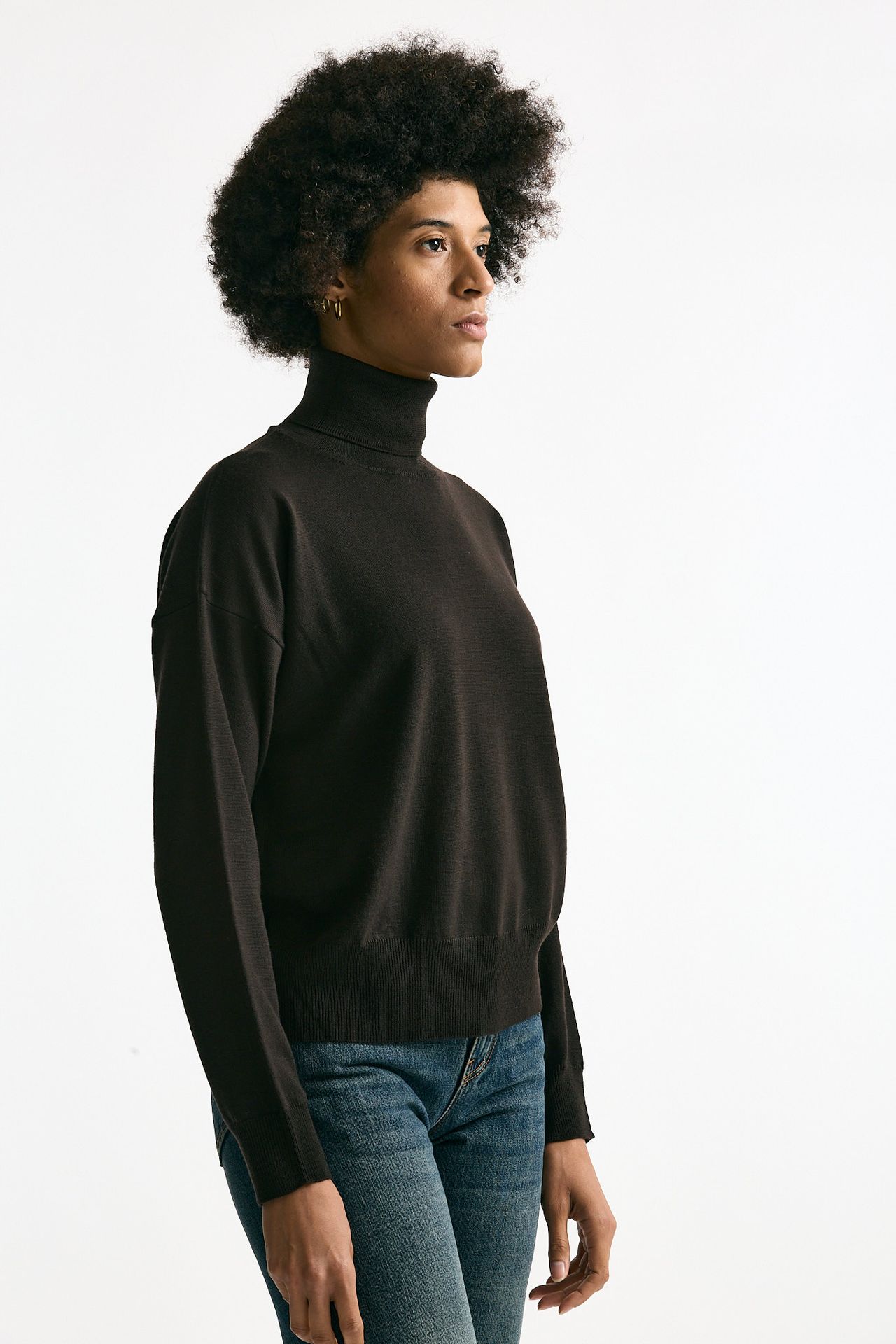 Maglia in lana rasata cioccolato women Grifoni - 3