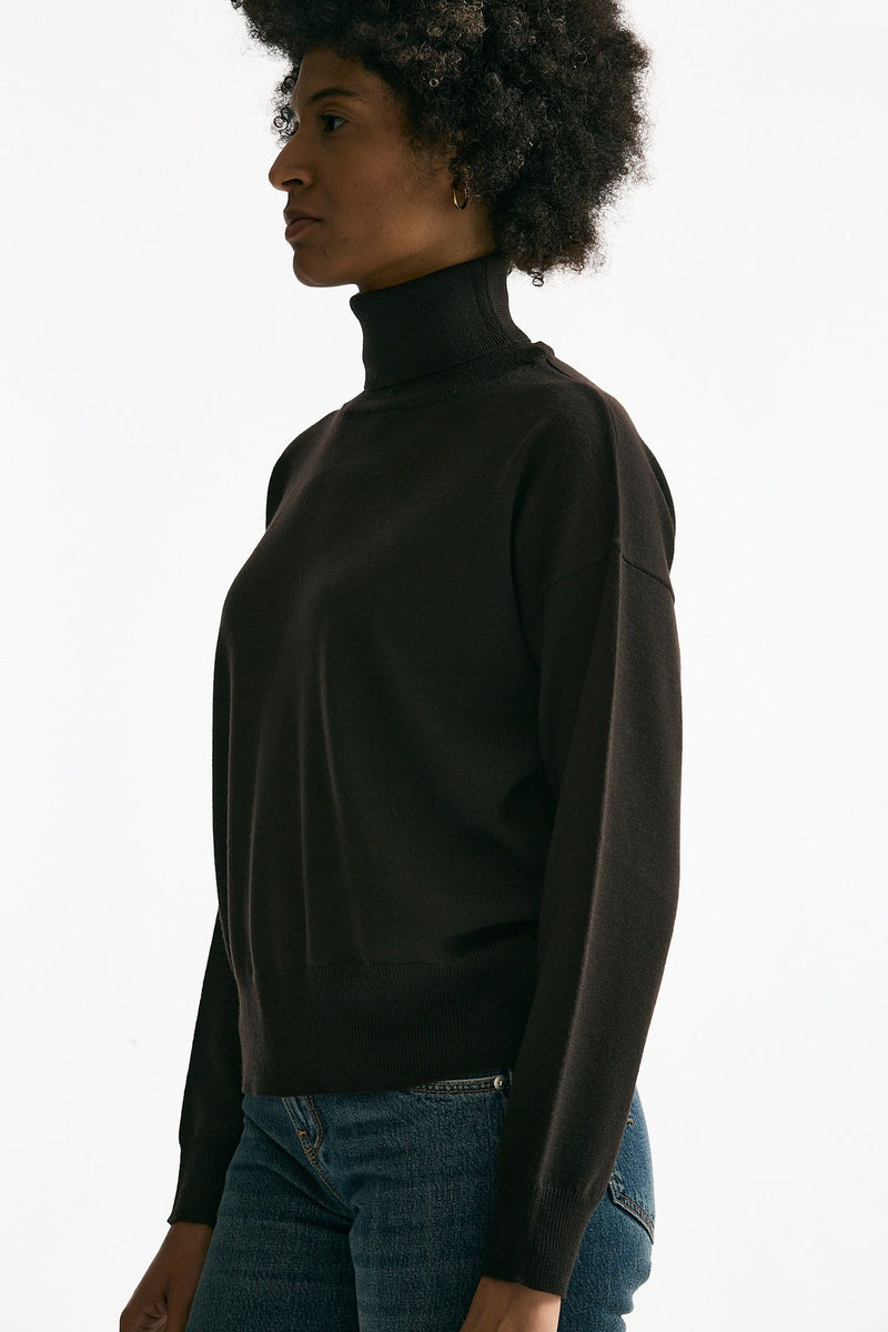 Maglia in lana rasata cioccolato women Grifoni - 1