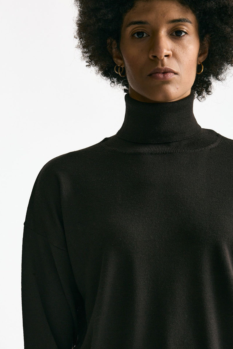 Maglia in lana rasata cioccolato women Grifoni - 5