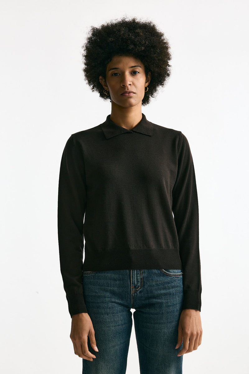 Maglia in lana polo marrone women Grifoni - 1