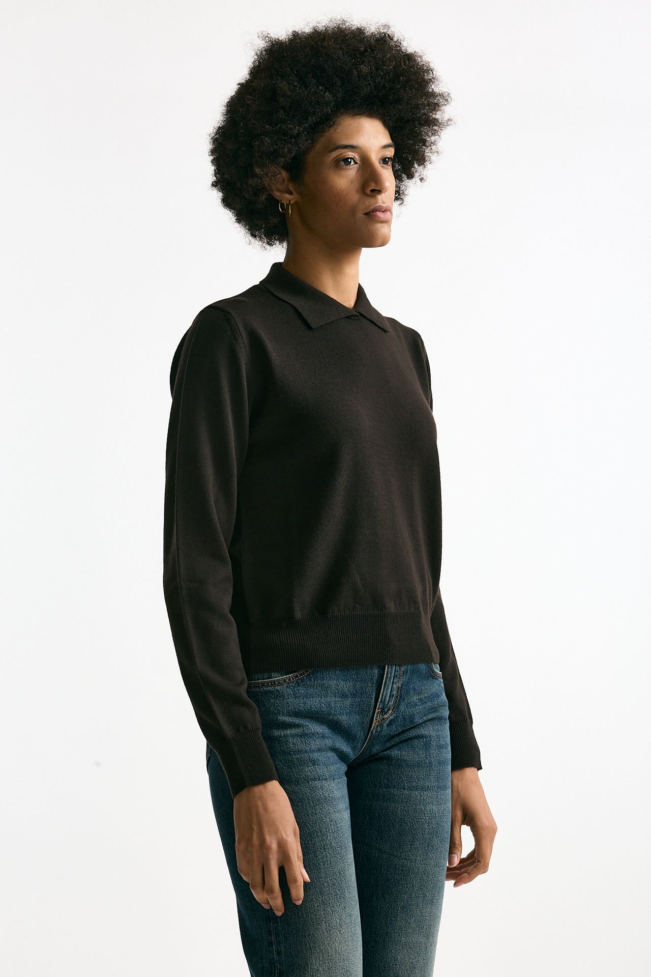 Maglia in lana polo marrone women Grifoni - 2