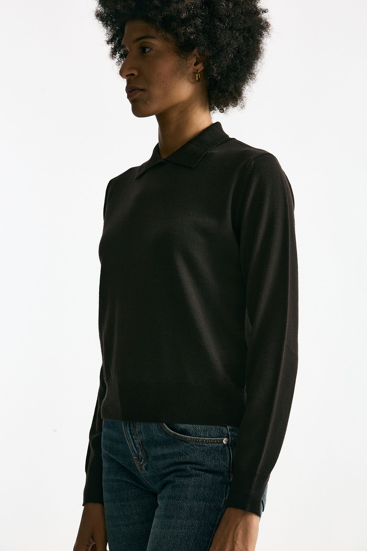 Maglia in lana polo marrone women Grifoni - 4