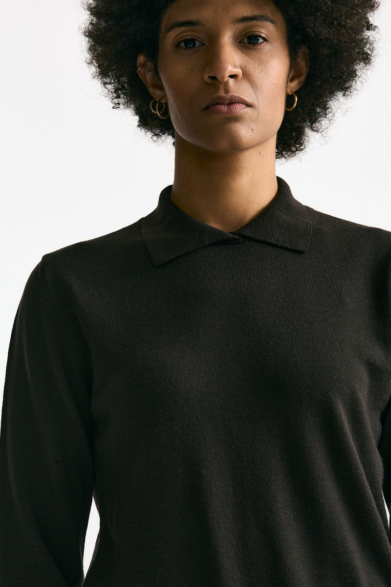 Maglia in lana polo marrone women Grifoni - 5