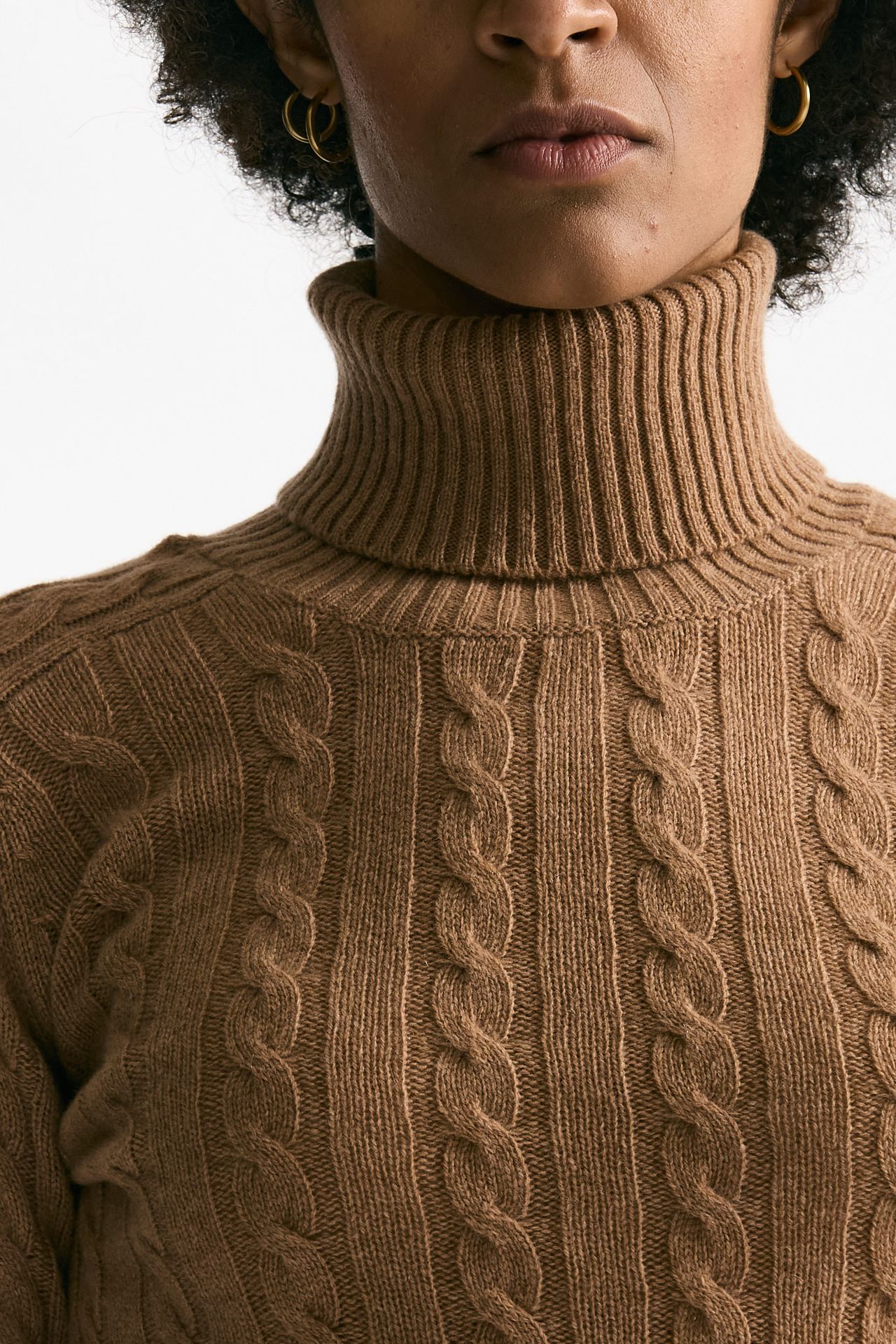 Maglia a trecce cammello cashmere women Grifoni - 5