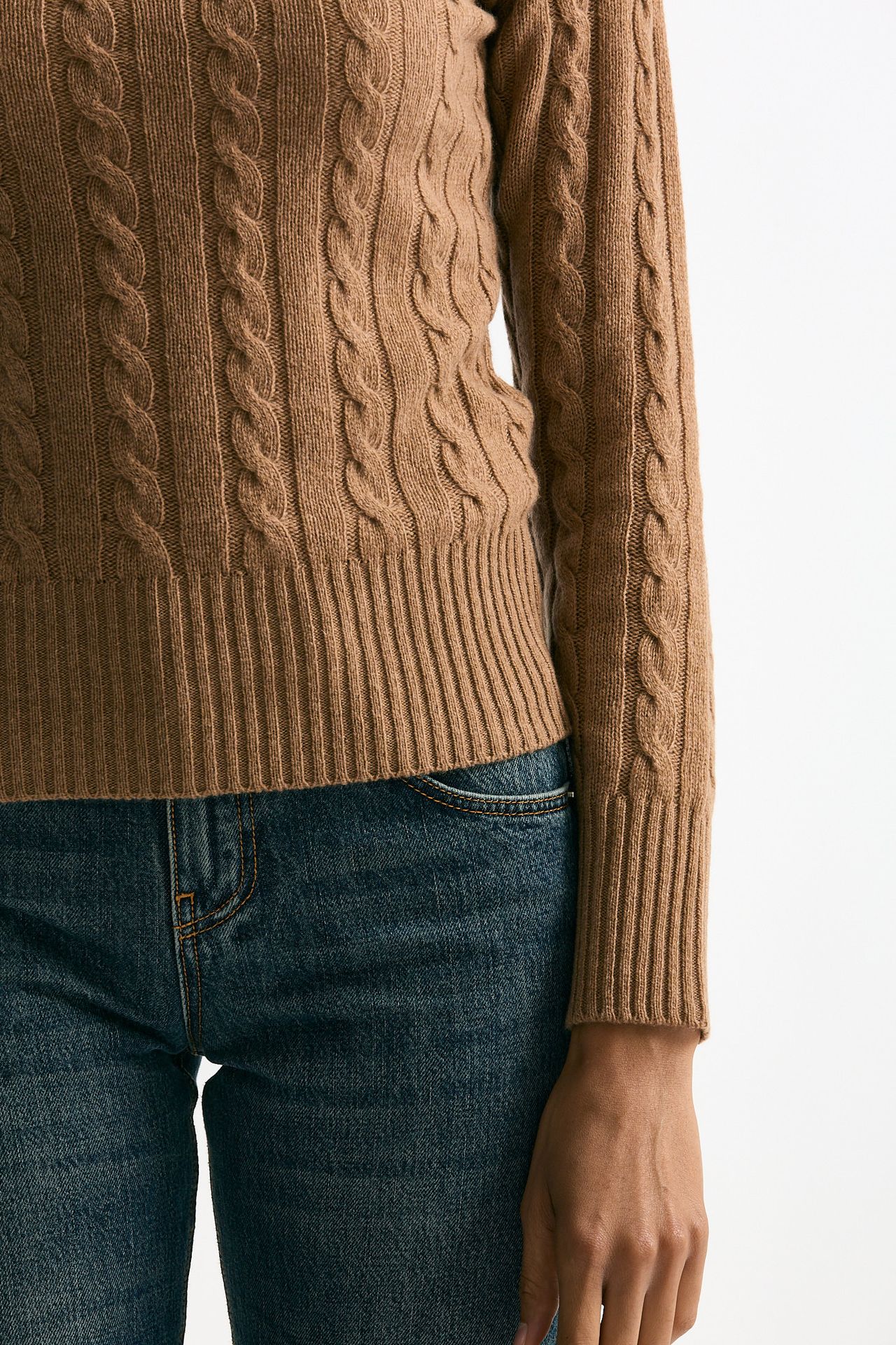 Maglia a trecce cammello cashmere women Grifoni - 6