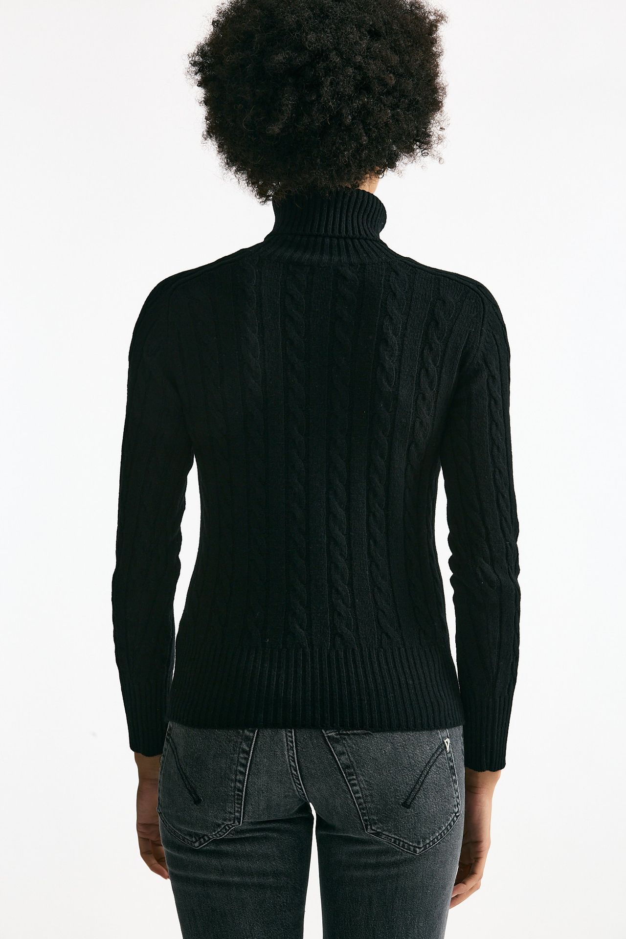 Maglia a trecce in cashmere nero women Grifoni - 4
