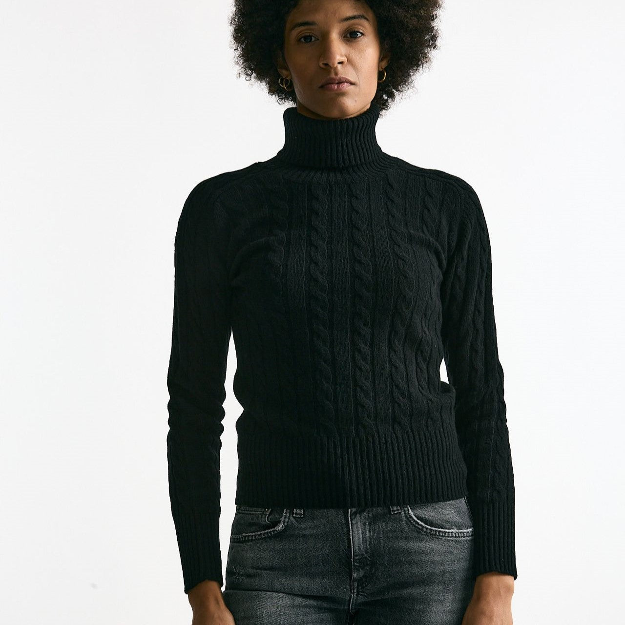 Maglia a trecce in cashmere nero women Grifoni - 7