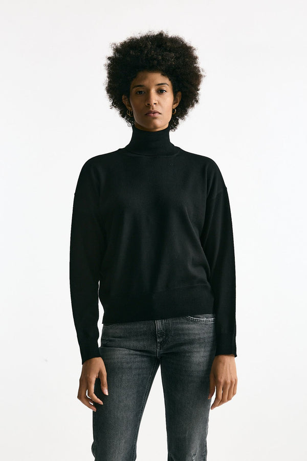 Maglia in lana rasata nero women Grifoni