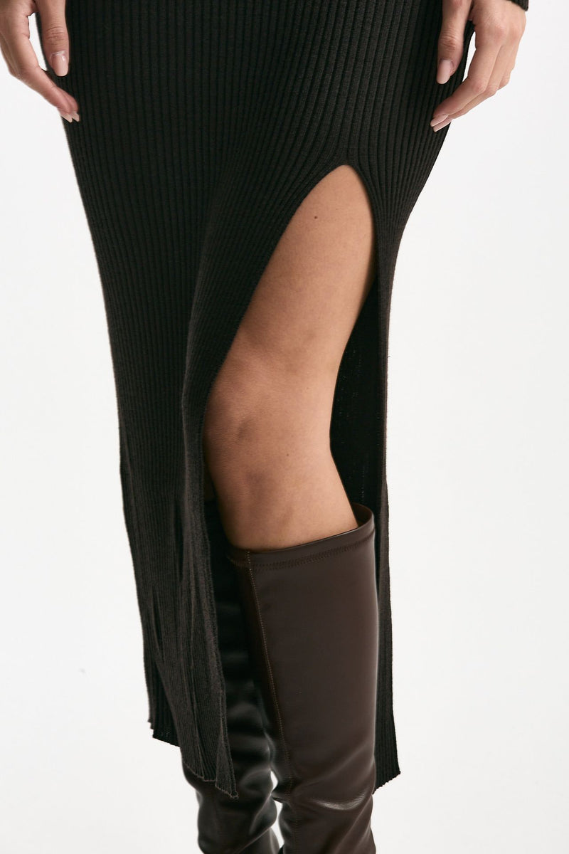 Abito in maglia a costine marrone women Grifoni - 6