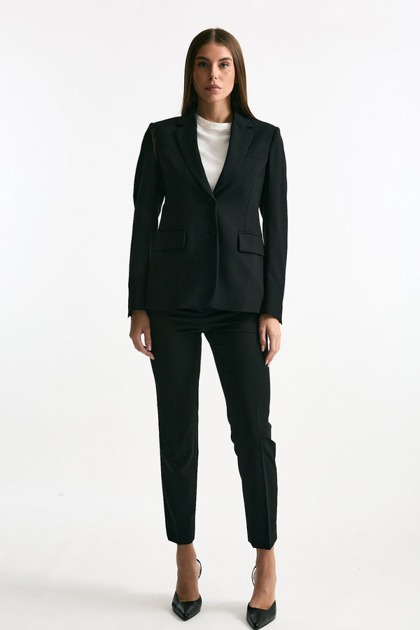 Tailleur in fresco lana nero women Grifoni