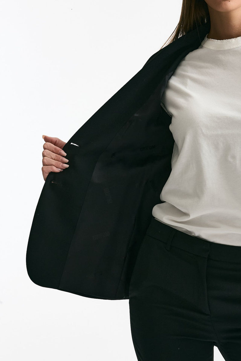Tailleur in fresco lana nero women Grifoni - 9