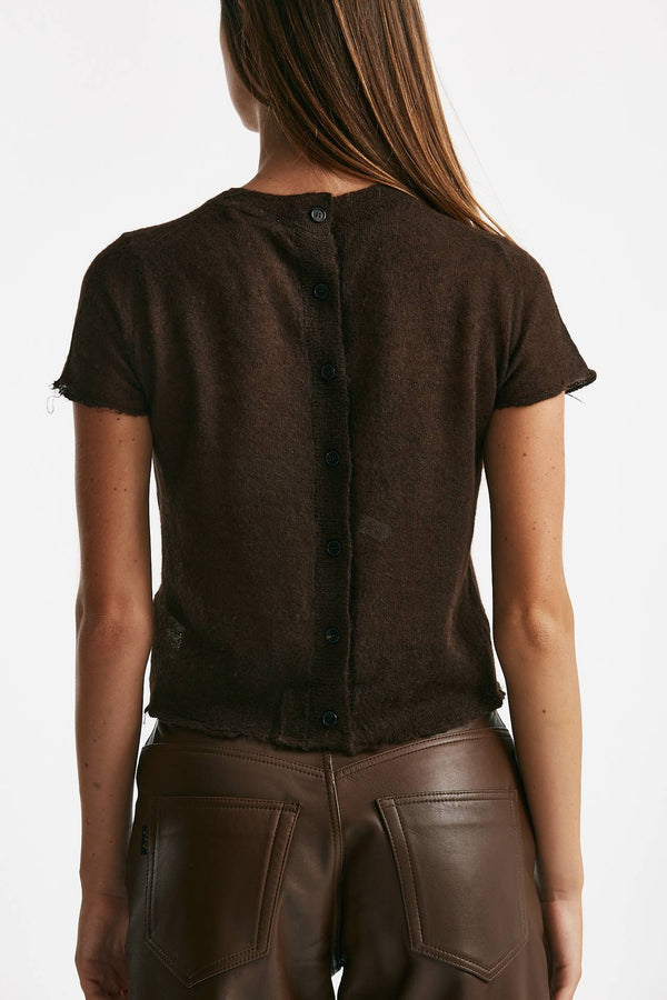 maglia girocollo garzata cioccolato women Haikure