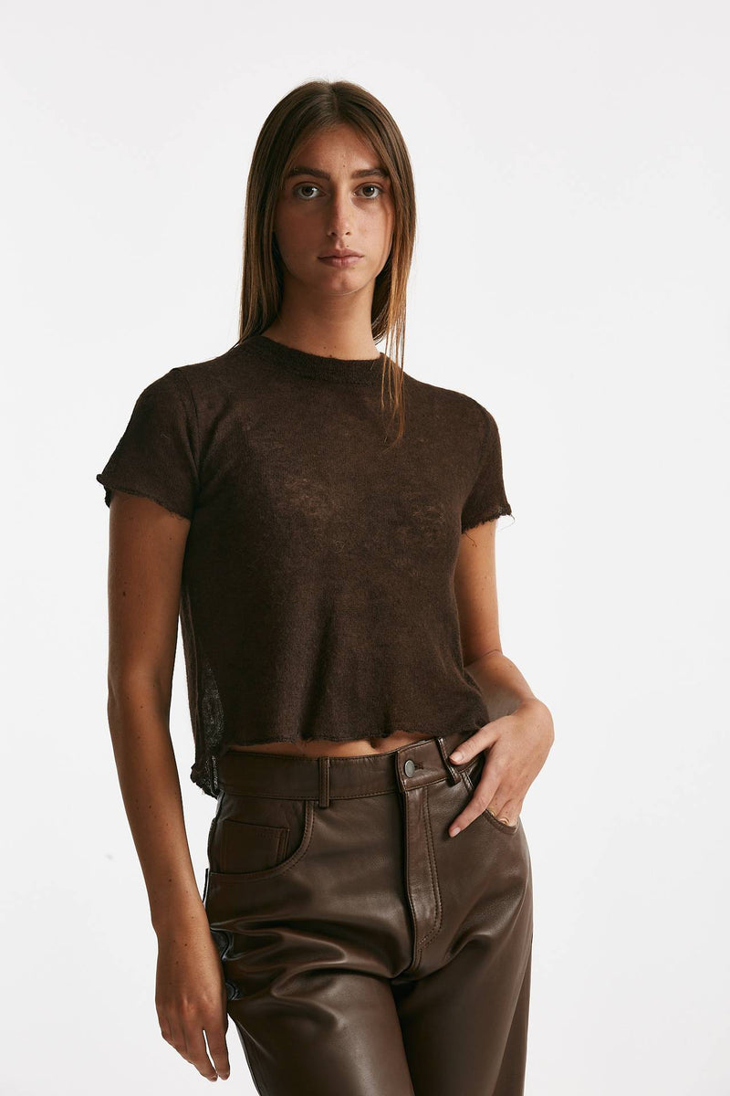 maglia girocollo garzata cioccolato women Haikure - 3