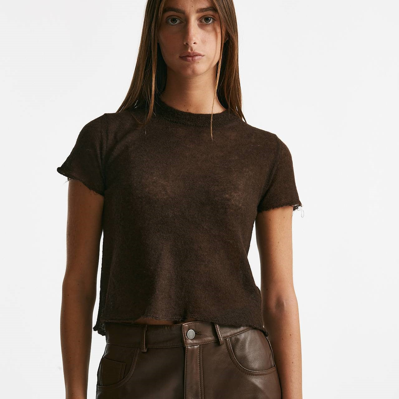 maglia girocollo garzata cioccolato women Haikure - 6