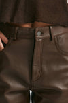 pantalone bonnie in pelle cioccolato women Haikure - 6