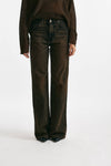 jeans palazzo korea lavaggio black brown women Haikure - 1