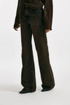 jeans palazzo korea lavaggio black brown women Haikure - 2