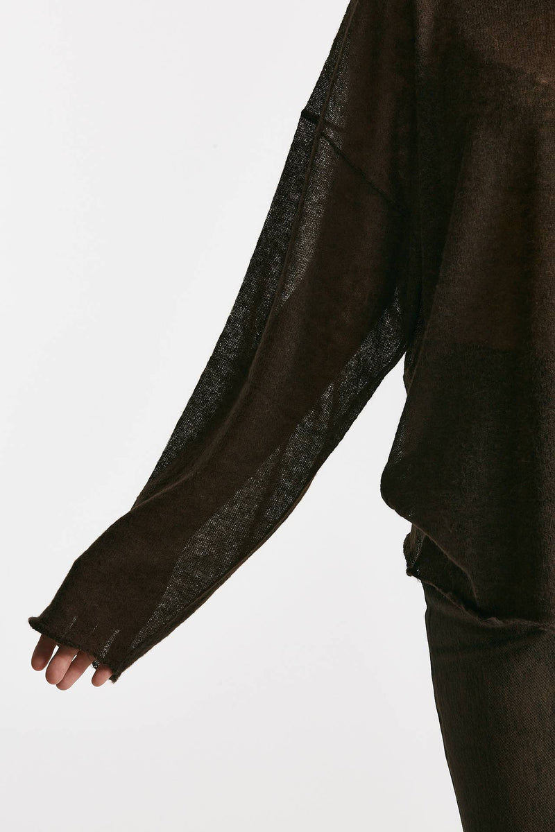 maglia girocollo over garzata cioccolato women Haikure - 6