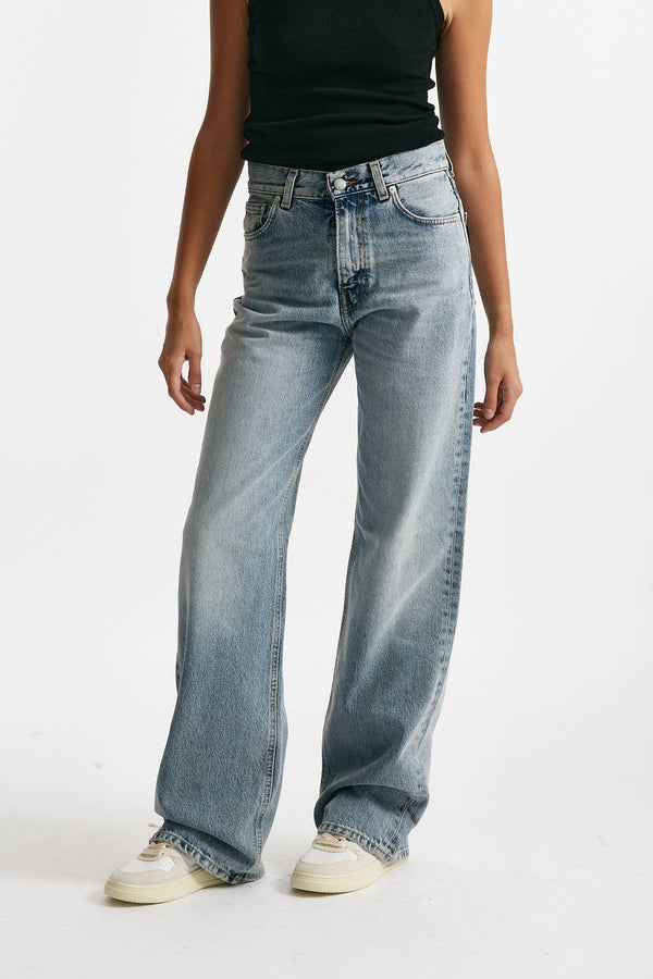 jeans palazzo korea lavaggio chiaro women Haikure