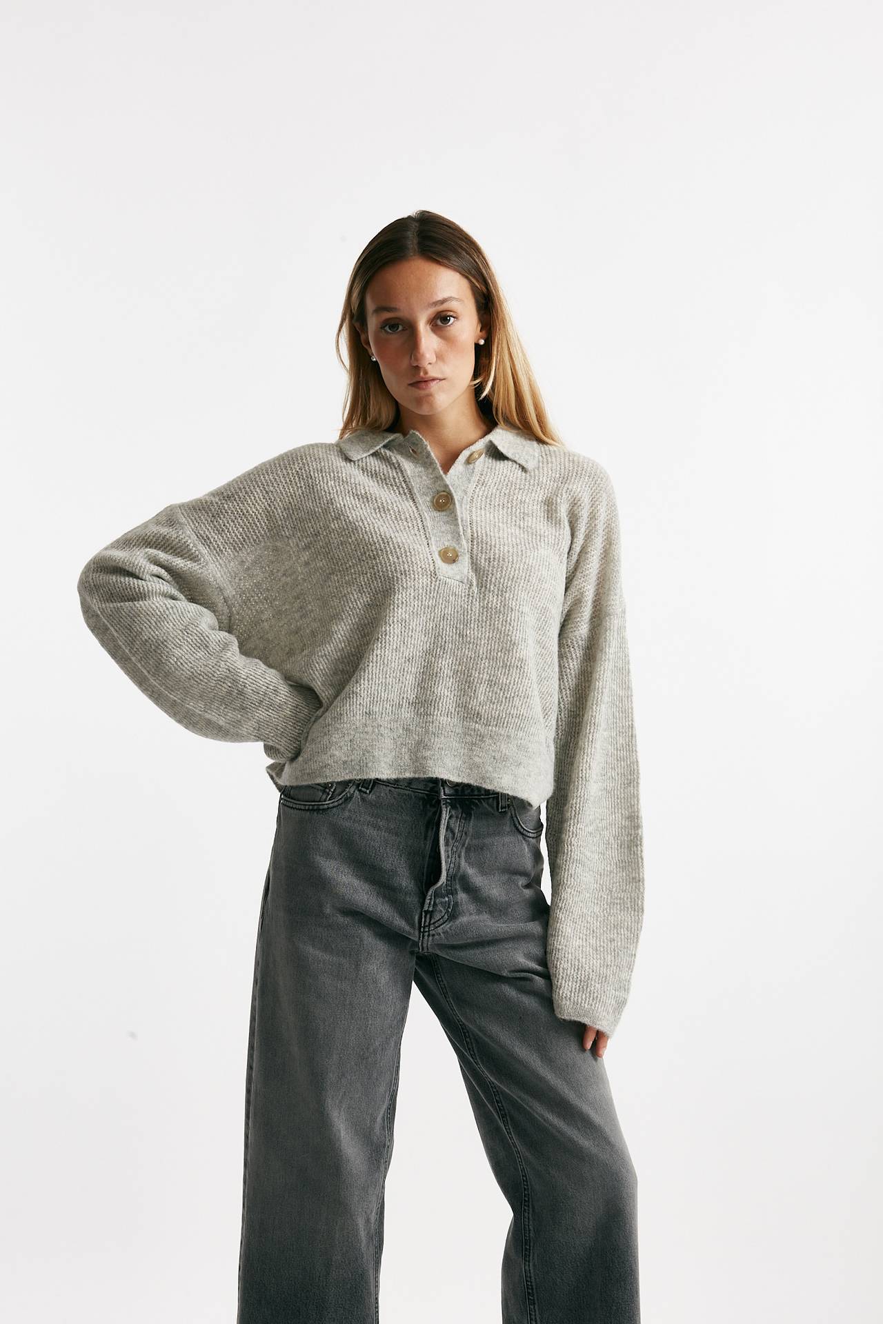 maglia polo over grigio women Haikure - 4