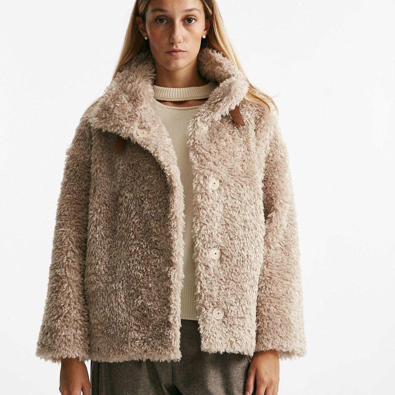 giubbino in eco-pelliccia beige women Herno - 9