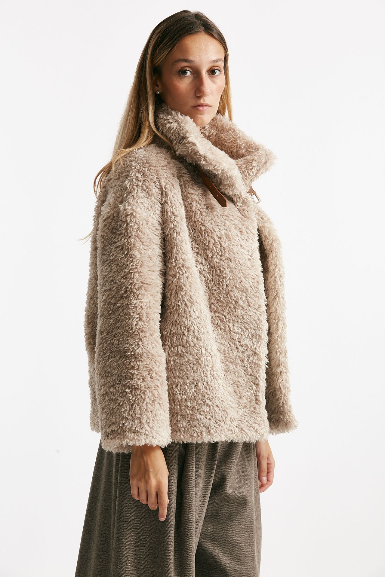 giubbino in eco-pelliccia beige women Herno - 4
