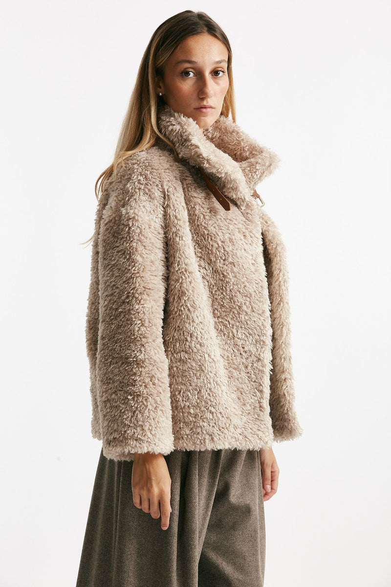 giubbino in eco-pelliccia beige women Herno - 4