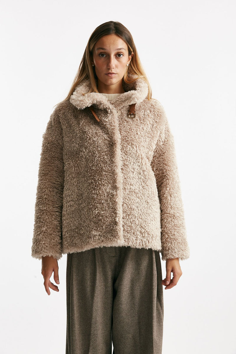 giubbino in eco-pelliccia beige women Herno - 5