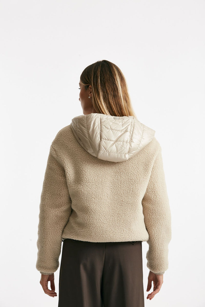 bomber teddy e nylon beige women Herno - 2